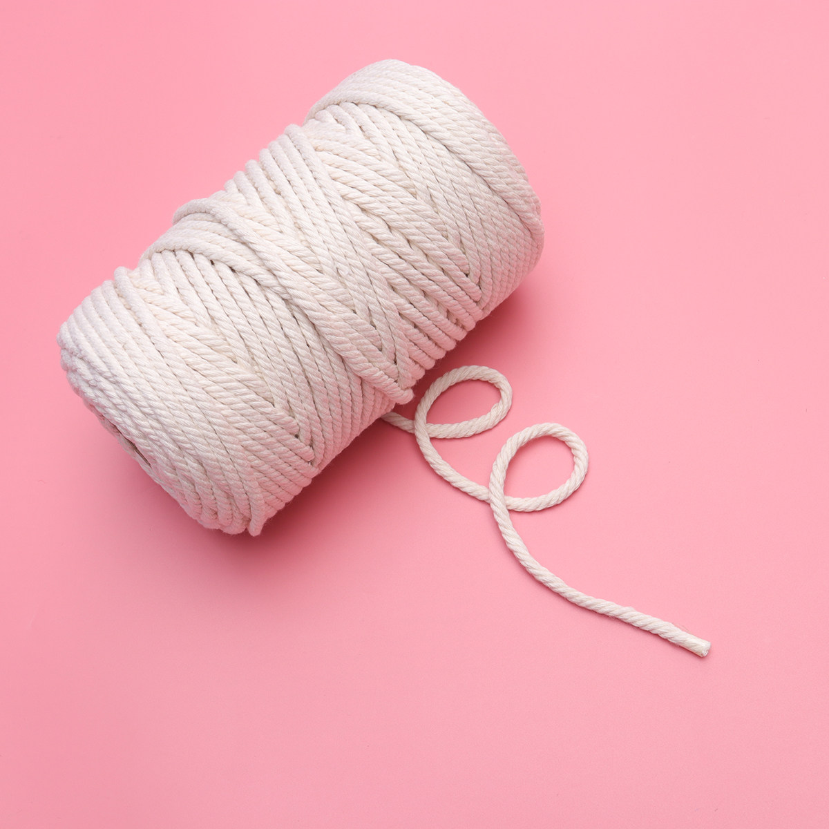 Macrame Cord Cotton - حبل قطني طبيعي 100 متر، حبل