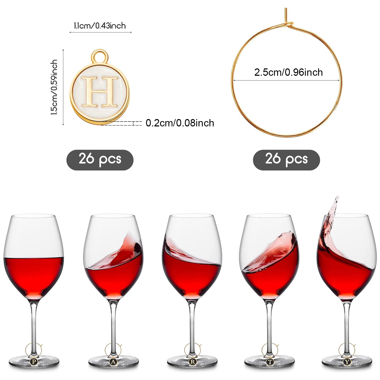 26 قطعة من دلايات النبيذ للنظا - مراجعة Art Craft Glasses وسعره