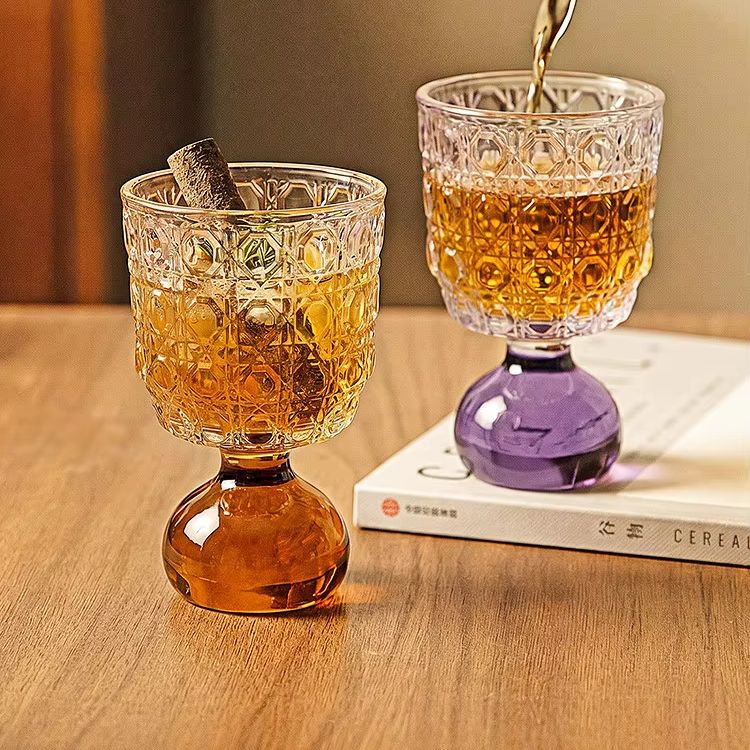 كأس زجاجي بنمط الأحجار الكريمة - مراجعة Art Craft Glasses وسعره