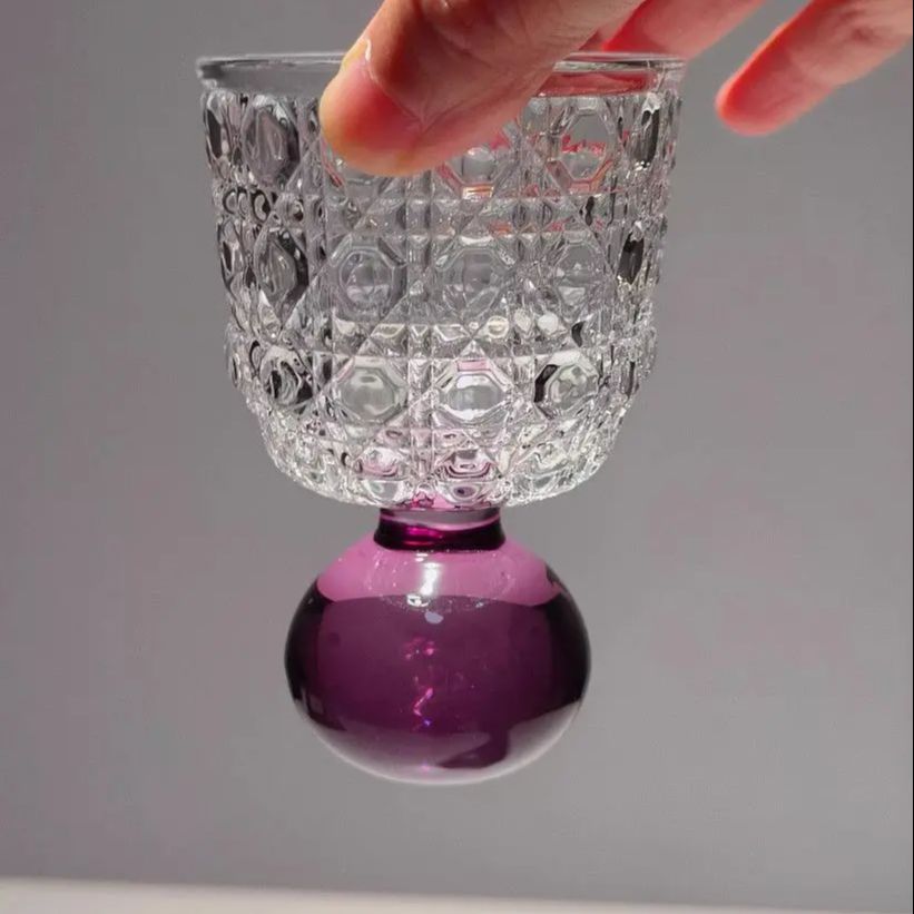 كأس زجاجي بنمط الأحجار الكريمة - مراجعة Art Craft Glasses وسعره