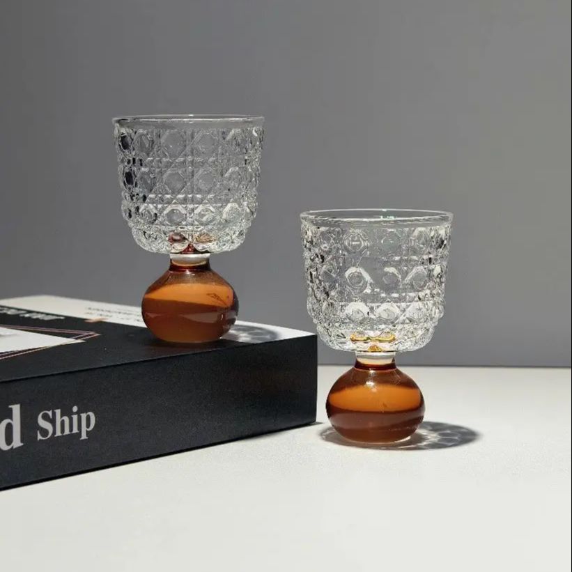 كأس زجاجي بنمط الأحجار الكريمة - مراجعة Art Craft Glasses وسعره