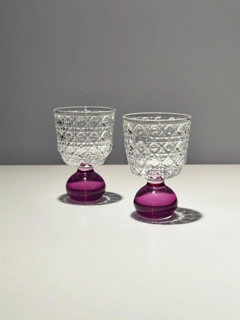 كأس زجاجي بنمط الأحجار الكريمة - مراجعة Art Craft Glasses وسعره