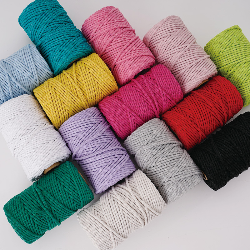 3 مللي متر حبل قطني طبيعي وملو - مراجعة Macrame Cord Cotton وسعره