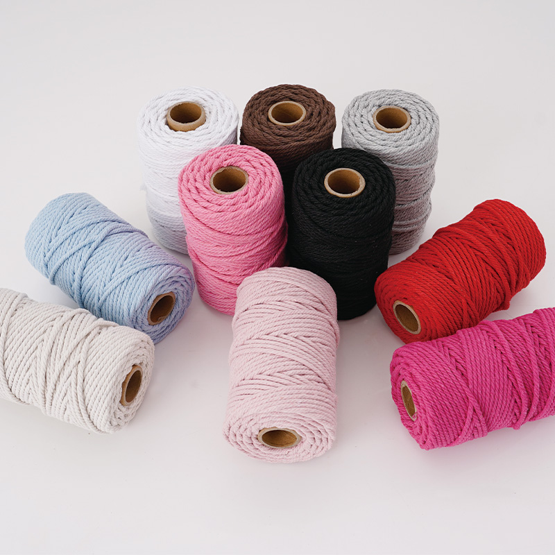3 مللي متر حبل قطني طبيعي وملو - مراجعة Macrame Cord Cotton وسعره