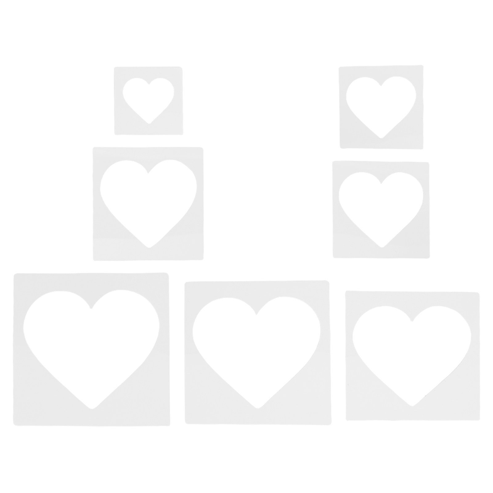 7 قطع من قوالب الرسم اليدوية ع - مراجعة Art And Craft Valentine وسعره