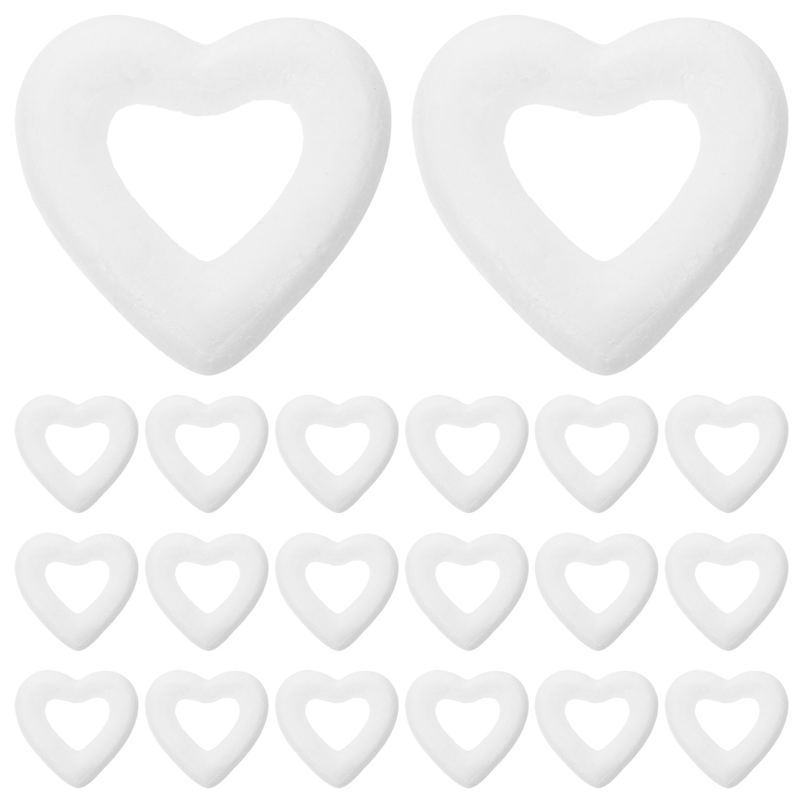 48 قطعة من قلوب الحب البيضاء ا - مراجعة Art And Craft Valentine وسعره