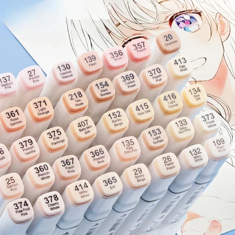 6/12/24/30 لون لون البشرة مجمو - مراجعة Illustration Marker Set وسعره
