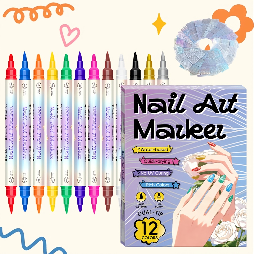 مجموعة أقلام فن الأظافر بـ 12  - مراجعة Illustration Marker Set وسعره